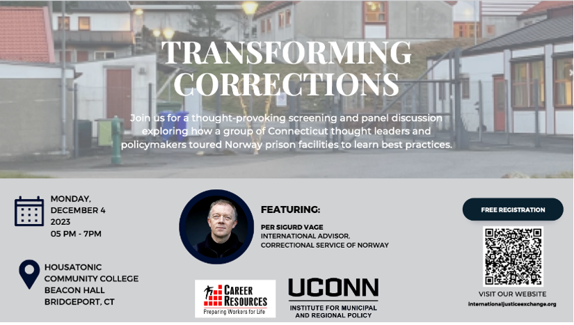 Transforming Corrections event flyer